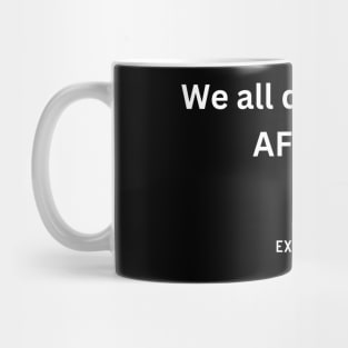 AFK Day White Text w/ white Experience Points logo Mug